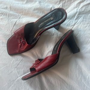 Vintage red mules